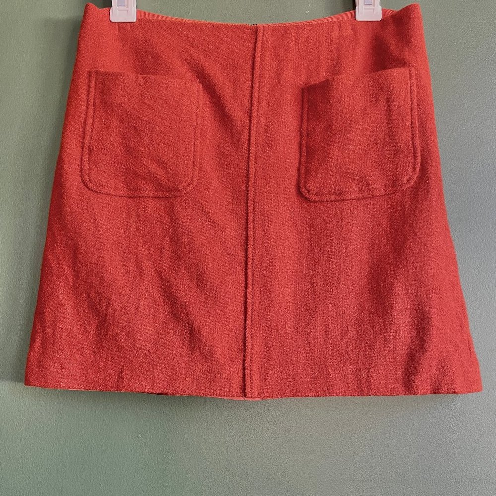 Madewell | Museum Patch-pocket Wool Blend Mini Skirt- Size 4